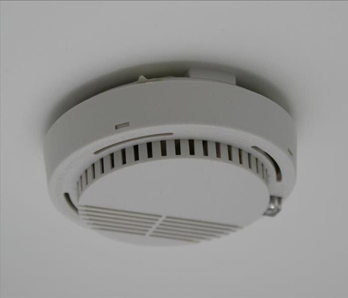 Smoke Alarm attached to a ceiling 