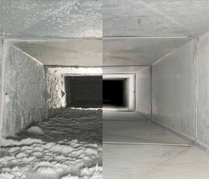 Before and after on duct cleaning